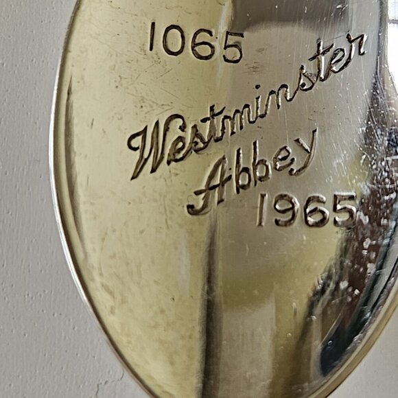 Vintage 1960s Souvenir Collectible Spoons Lot Of Six Westminster Abbey Countries - Picture 14 of 16